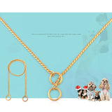 Pet Collars Pet Neck Strap Dog Neckband Snake Chain Dog Chain  Solid  Metal Chain Dog Collar，Length:55cm, 55cm