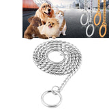 Pet Collars Pet Neck Strap Dog Neckband Snake Chain Dog Chain  Solid  Metal Chain Dog Collar，Length:65cm, 65cm