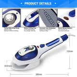 Multifunction Household Handheld Steamer Travel Portable Hand - Held Steam Hanging Hot Machine Ceramic Bottom with Flannelette Brush & Hair Brush & Measuring Cup,EU Plug, EU Plug Purple, EU Plug Blue