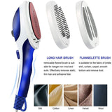 Multifunction Household Handheld Steamer Travel Portable Hand - Held Steam Hanging Hot Machine Ceramic Bottom with Flannelette Brush & Hair Brush & Measuring Cup,EU Plug, EU Plug Purple, EU Plug Blue