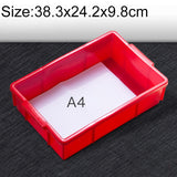 Thick Multi-function Material Box Brand New Flat Plastic Parts Box Tool Box, Size: 38.3cm x 24.2cm x 9.8cm, 38.3cm x 24.2cm x 9.8cm