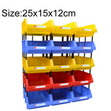 Thickened Oblique Plastic Box Combined Parts Box Material Box, Random Color Delivery, Size: 25cm x 15cm x 12cm, 25cm x 15cm x 12cm