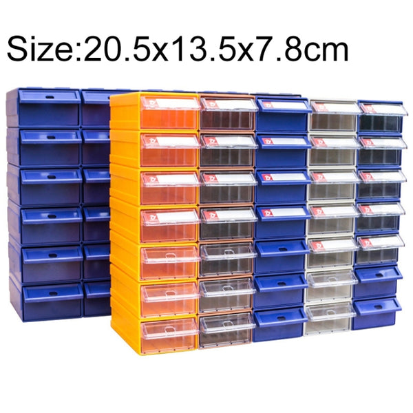 Thickened Combined Plastic Parts Cabinet Drawer Type Component Box Building Block Material Box Hardware Box, Random Color Delivery, Size: 20.5cm x 13.5cm x 7.8cm, Size: 20.5cm x 13.5cm x 7.8cm