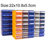 Thickened Combined Plastic Parts Cabinet Drawer Type Component Box Building Block Material Box Hardware Box, Random Color Delivery, Size: 22cm x 10.8cm x 5.5cm, Size: 22cm x 10.8cm x 5.5cm