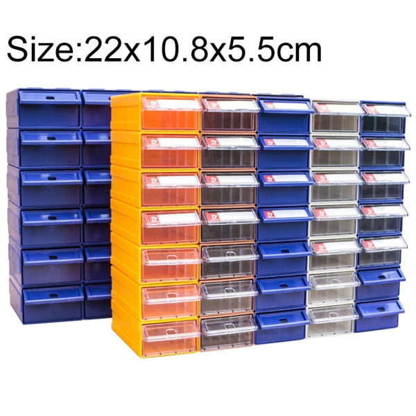 Thickened Combined Plastic Parts Cabinet Drawer Type Component Box Building Block Material Box Hardware Box, Random Color Delivery, Size: 22cm x 10.8cm x 5.5cm, Size: 22cm x 10.8cm x 5.5cm