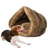 Triangular Cat Kennel Warm Thicken Mongolian Yurt Pet Dogs Cats House Size: L, 45×45×33cm, Size: L