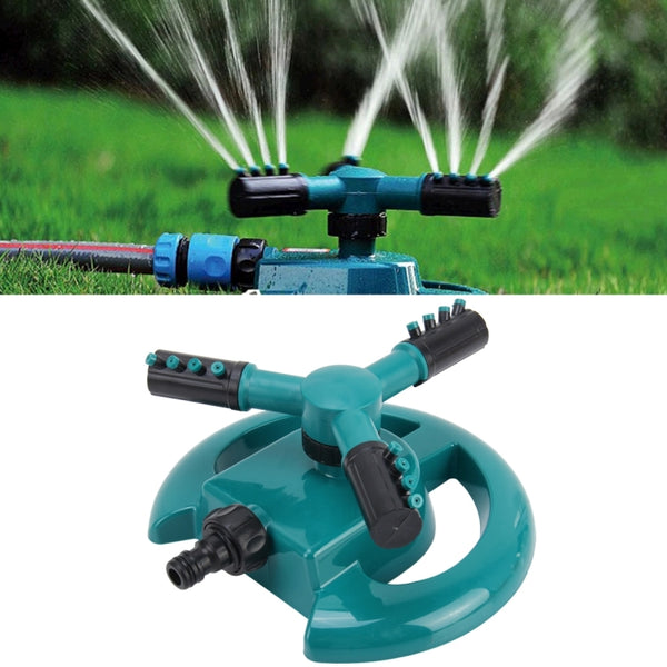 Garden Automatic Rotating Nozzle 360 Degree Rotary Automatic Sprinkler Garden Lawn Watering Nozzle Irrigation Nozzle with 3/4 inch Water Hose Connector, With 3/4 inch Water Hose Connector