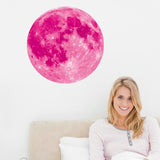 Fluorescent Moon Wall Stickers Halloween Wall Stickers Bedroom Living room Decorative Wall Stickers, Fluorescent Moon  Pink, Fluorescent Moon  Grey, Fluorescent Moon  Yellow