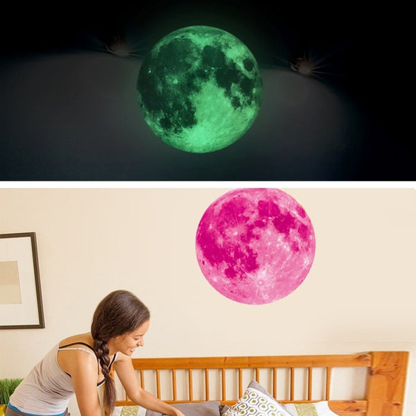 Fluorescent Moon Wall Stickers Halloween Wall Stickers Bedroom Living room Decorative Wall Stickers, Fluorescent Moon  Pink, Fluorescent Moon  Grey, Fluorescent Moon  Yellow