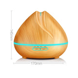 Peach Shape Wood Grain Remote Control Ultrasonic Humidifier Aromatherapy Machine Automatic Alcohol Sprayer with LED Lights, Capacity: 400mL, AU Plug (Light Wood Color), Peach Shape Light Wood Color, Diamond Dark Wood Color, Diamond Light Wood Color