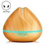 Peach Shape Wood Grain Remote Control Ultrasonic Humidifier Aromatherapy Machine Automatic Alcohol Sprayer with LED Lights, Capacity: 400mL, AU Plug (Light Wood Color), Peach Shape Light Wood Color, Diamond Dark Wood Color, Diamond Light Wood Color