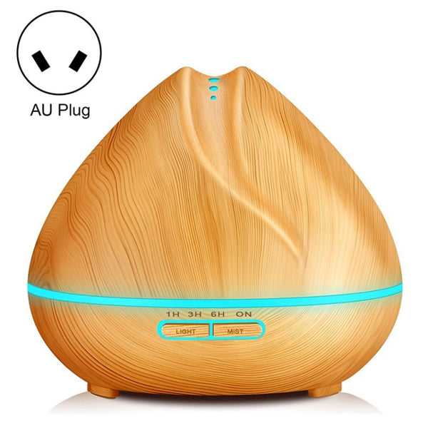 Peach Shape Wood Grain Remote Control Ultrasonic Humidifier Aromatherapy Machine Automatic Alcohol Sprayer with LED Lights, Capacity: 400mL, AU Plug (Light Wood Color), Peach Shape Light Wood Color, Diamond Dark Wood Color, Diamond Light Wood Color