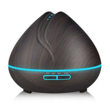 Peach Shape Wood Grain Remote Control Ultrasonic Humidifier Aromatherapy Machine Automatic Alcohol Sprayer with LED Lights, Capacity: 400mL, EU Plug (Dark Wood Color), Peach Shape Dark Wood Color, Peach Shape Light Wood Color, Diamond Dark Wood Color