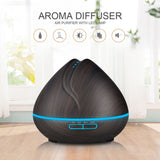 Peach Shape Wood Grain Remote Control Ultrasonic Humidifier Aromatherapy Machine Automatic Alcohol Sprayer with LED Lights, Capacity: 400mL, EU Plug (Dark Wood Color), Peach Shape Dark Wood Color, Peach Shape Light Wood Color, Diamond Dark Wood Color