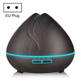 Peach Shape Wood Grain Remote Control Ultrasonic Humidifier Aromatherapy Machine Automatic Alcohol Sprayer with LED Lights, Capacity: 400mL, EU Plug (Dark Wood Color), Peach Shape Dark Wood Color, Peach Shape Light Wood Color, Diamond Dark Wood Color