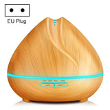 Peach Shape Wood Grain Remote Control Ultrasonic Humidifier Aromatherapy Machine Automatic Alcohol Sprayer with LED Lights, Capacity: 400mL, EU Plug (Dark Wood Color), Peach Shape Dark Wood Color, Peach Shape Light Wood Color, Diamond Dark Wood Color