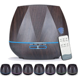 Peach Shape Wood Grain Remote Control Ultrasonic Humidifier Aromatherapy Machine Automatic Alcohol Sprayer with LED Lights, Capacity: 400mL, UK Plug (Dark Wood Color), Diamond Dark Wood Color, Diamond Light Wood Color, Peach Shape Dark Wood Color