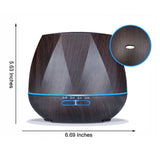 Peach Shape Wood Grain Remote Control Ultrasonic Humidifier Aromatherapy Machine Automatic Alcohol Sprayer with LED Lights, Capacity: 400mL, UK Plug (Dark Wood Color), Diamond Dark Wood Color, Diamond Light Wood Color, Peach Shape Dark Wood Color