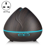 Peach Shape Wood Grain Remote Control Ultrasonic Humidifier Aromatherapy Machine Automatic Alcohol Sprayer with LED Lights, Capacity: 400mL, UK Plug (Dark Wood Color), Diamond Dark Wood Color, Diamond Light Wood Color, Peach Shape Dark Wood Color