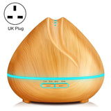 Peach Shape Wood Grain Remote Control Ultrasonic Humidifier Aromatherapy Machine Automatic Alcohol Sprayer with LED Lights, Capacity: 400mL, UK Plug (Dark Wood Color), Diamond Dark Wood Color, Diamond Light Wood Color, Peach Shape Dark Wood Color