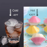 New 4 Cavity Diamond Shape 3D Ice Cube Mold Maker Bar Party Silicone Trays Chocolate Mold Kitchen Tool, Diamond Shape