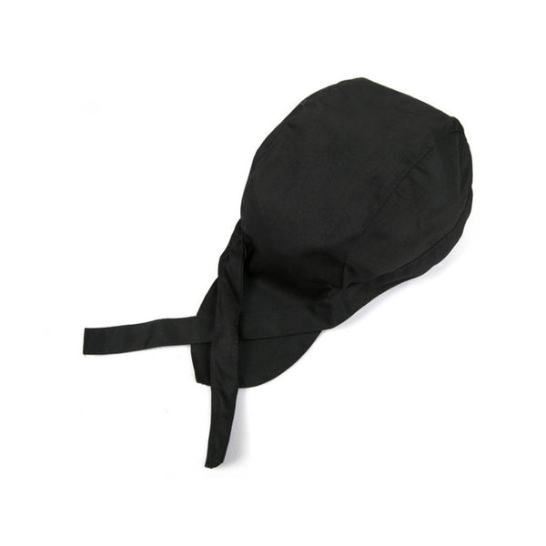 Simple Style Unisex Chef Waiter Work Cap Pirate Hat Turban Cap, Turban Cap Black