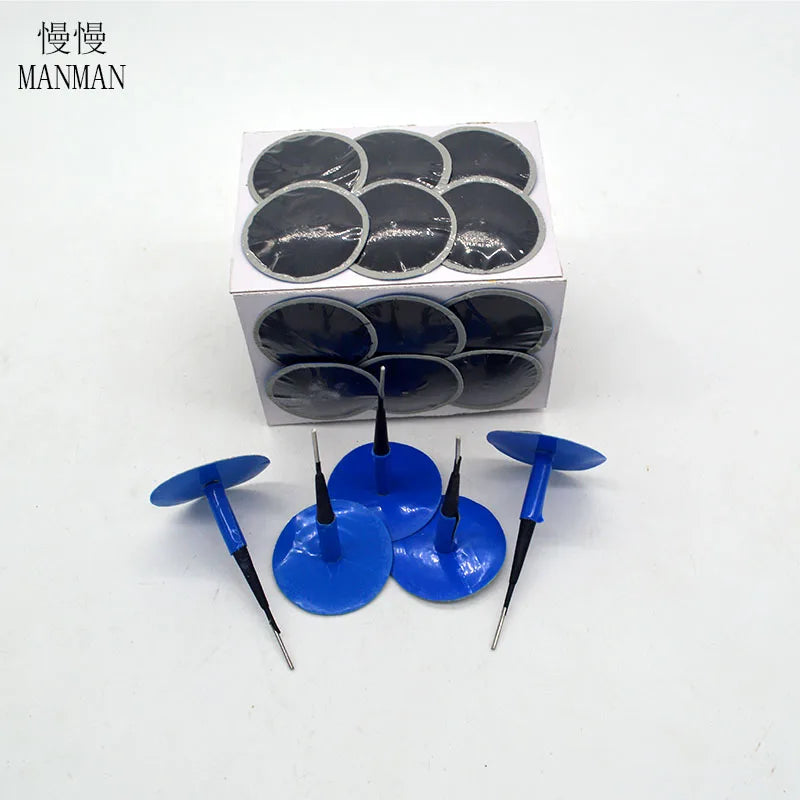 24pcs/boxof mushroom nail-tyre film tyre cold patch film rubber stitching machine tire repair kit integral plug of mushroom nail