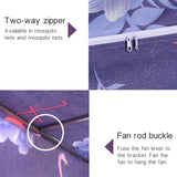 Square Ceiling Zipper Mosquito Net Encryption Zipper Three Door Defence Mosquito for 1.2m Bed with Anti-slip Rope, 1.2m Bed with Anti-slip Rope (White), 1.2m Bed with Anti-slip Rope (Green)