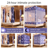 Square Ceiling Zipper Mosquito Net Encryption Zipper Three Door Defence Mosquito for 1.2m Bed with Anti-slip Rope, 1.2m Bed with Anti-slip Rope (White), 1.2m Bed with Anti-slip Rope (Green)