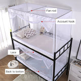 Student Dormitory Square Ceiling Zipper Mosquito Net Encryption Zipper Three Door Defence Mosquito for Upper Berth, Upper Berth(Grey), Upper Berth(Blue), Upper Berth(White)