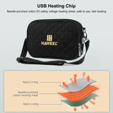 HAWEEL Messenger Shoulder Small Bag Digital Tablet Phone Warmer Storage Bag with Hand Warmer