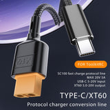 USB-C / Type-C to XT60 Data Cable, Length: 50cm, 50cm