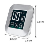 TS-83 Touch Timer Alarm Clock Kitchen Food LCD Large Screen Countdown Electronic Reminder, TS-83