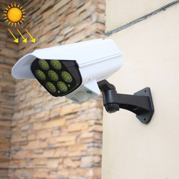 LED Solar human Body Infrared Induction Wall Lamp Simulation Monitoring Fake Camera