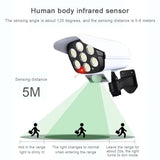 LED Solar human Body Infrared Induction Wall Lamp Simulation Monitoring Fake Camera