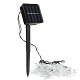 Star Shape 20 LEDs Outdoor Garden Christmas Festival Decoration Solar Lamp String