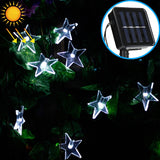 Star Shape 20 LEDs Outdoor Garden Christmas Festival Decoration Solar Lamp String