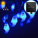 Ghost Shape 30 LEDs Outdoor Garden Waterproof Christmas Festival Decoration Solar Lamp String