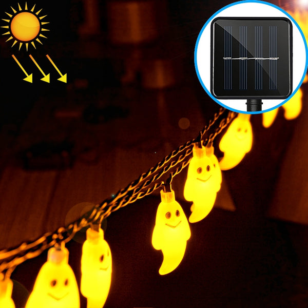 Ghost Shape 30 LEDs Outdoor Garden Waterproof Christmas Festival Decoration Solar Lamp String