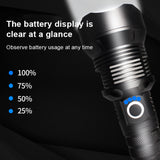 X92 Luminous Flux: 2000lm LED Waterproof Flashlight, Retractable Focus Function