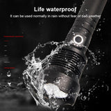 X92 Luminous Flux: 2000lm LED Waterproof Flashlight, Retractable Focus Function