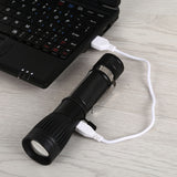 W545 Portable USB Charging LED Electric Torch Flashlight