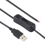 USB Electrical Connector Power Cable for LED Light Bar, with Switch, Cable Length: 1m