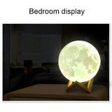 USB Charging LED Energy-saving Night Light with Wooden Holder Base, Touch 2-color(8cm), Touch 7-color(8cm)