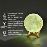 USB Charging LED Energy-saving Night Light with Wooden Holder Base, Touch 2-color(8cm), Touch 7-color(8cm)