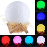 USB Charging LED Energy-saving Night Light with Wooden Holder Base, Touch 2-color(15cm), Touch 7-color(15cm)