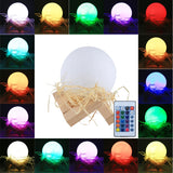 USB Charging 16-color Changing LED Energy-saving Night Light with Wooden Holder Base & Remote Control, Touch with Remote Control 16-color(8cm)