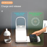 LED Smart Bedside Night Light Portable Lantern with Wireless Charging Function