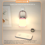 LED Smart Bedside Night Light Portable Lantern with Wireless Charging Function