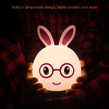 Smiling Rabbit Creative Touch 3D LED Decorative Night Light, AAA Battery Version, AAA Battery Version (Pink), AAA Battery Version (Blue)